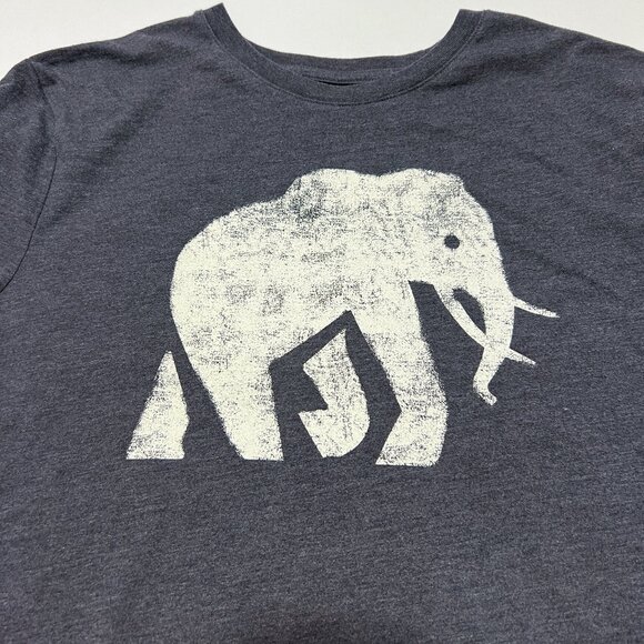 Banana Republic Short Sleeve Elephant Graphic T-Shirt Gray Heather Large - Picture 4 of 8
